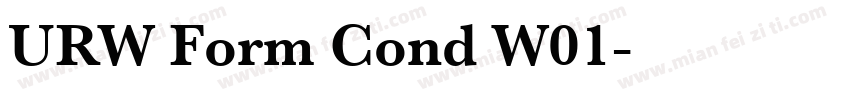 URW Form Cond W01字体转换